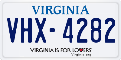 VA license plate VHX4282