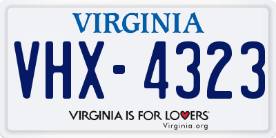 VA license plate VHX4323