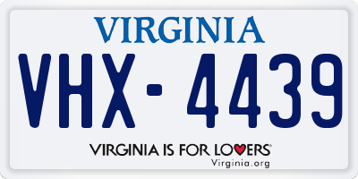 VA license plate VHX4439