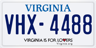 VA license plate VHX4488