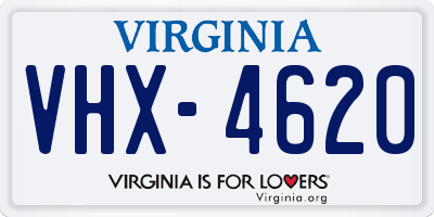 VA license plate VHX4620