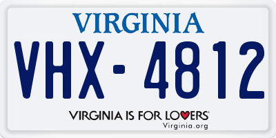 VA license plate VHX4812