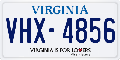 VA license plate VHX4856