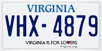 VA license plate VHX4879