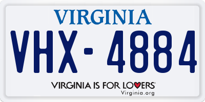 VA license plate VHX4884