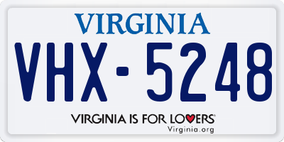 VA license plate VHX5248