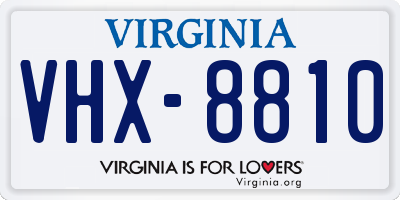 VA license plate VHX8810