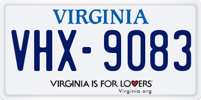 VA license plate VHX9083