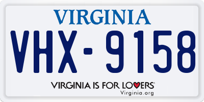 VA license plate VHX9158