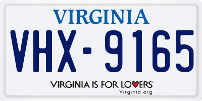 VA license plate VHX9165