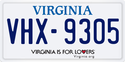 VA license plate VHX9305