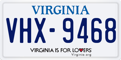 VA license plate VHX9468