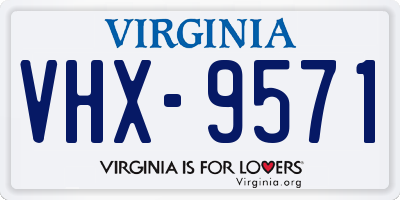 VA license plate VHX9571