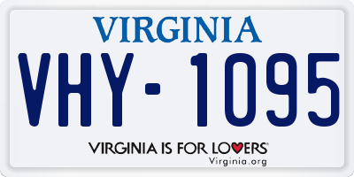 VA license plate VHY1095