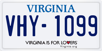 VA license plate VHY1099