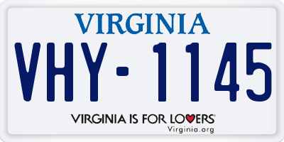 VA license plate VHY1145