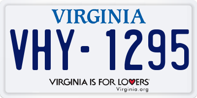 VA license plate VHY1295
