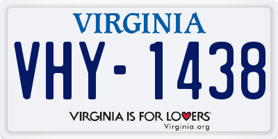 VA license plate VHY1438