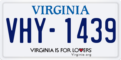 VA license plate VHY1439