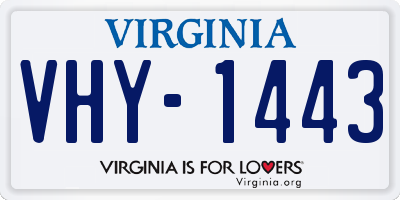 VA license plate VHY1443