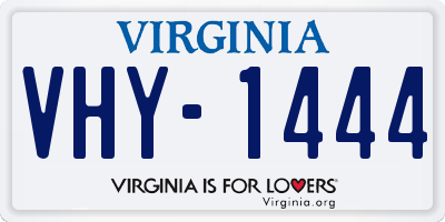 VA license plate VHY1444