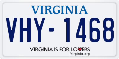 VA license plate VHY1468