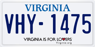 VA license plate VHY1475