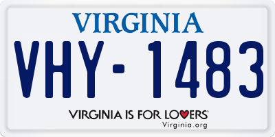 VA license plate VHY1483