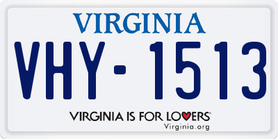 VA license plate VHY1513
