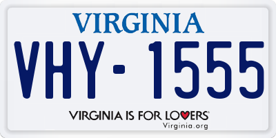 VA license plate VHY1555