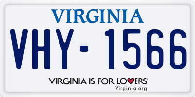 VA license plate VHY1566