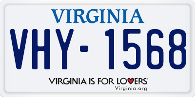 VA license plate VHY1568