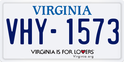 VA license plate VHY1573