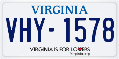 VA license plate VHY1578