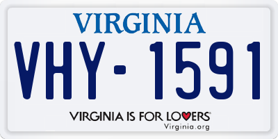 VA license plate VHY1591