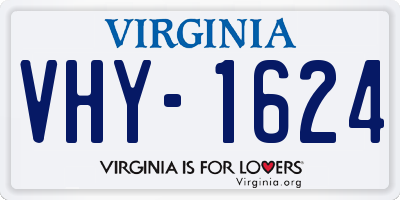 VA license plate VHY1624
