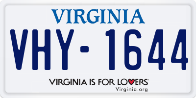 VA license plate VHY1644