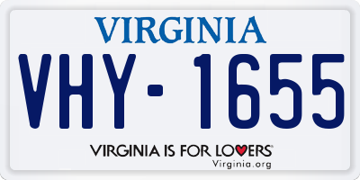 VA license plate VHY1655