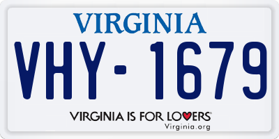 VA license plate VHY1679