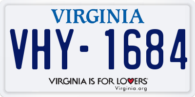 VA license plate VHY1684