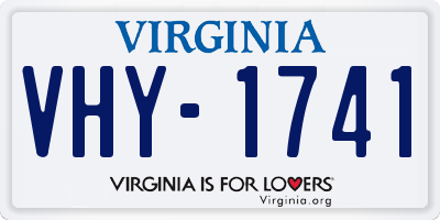 VA license plate VHY1741