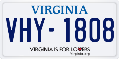 VA license plate VHY1808