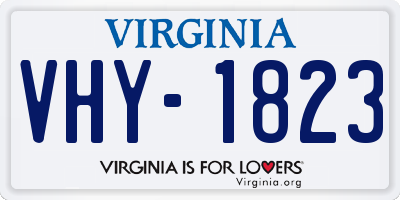 VA license plate VHY1823