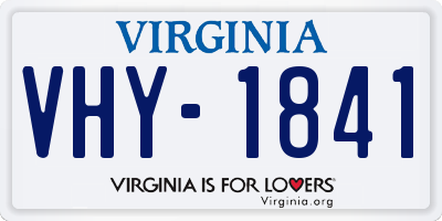 VA license plate VHY1841