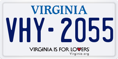 VA license plate VHY2055