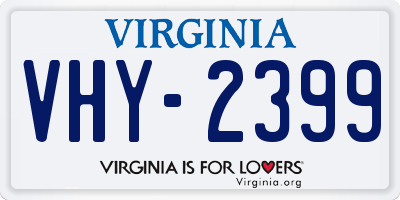 VA license plate VHY2399