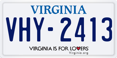 VA license plate VHY2413