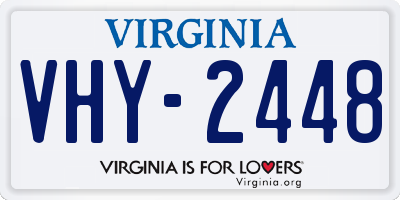 VA license plate VHY2448