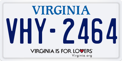 VA license plate VHY2464