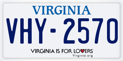 VA license plate VHY2570